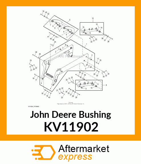 BUSHING, LOWER LINK FRAME END 240 2 KV11902