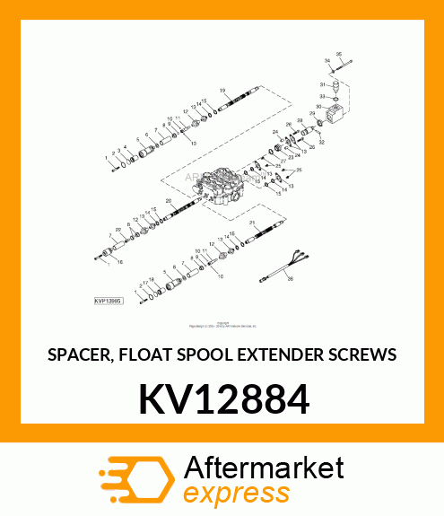 SPACER, FLOAT SPOOL EXTENDER SCREWS KV12884