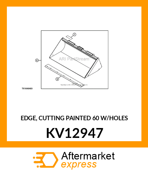 EDGE, CUTTING PAINTED 60 W/HOLES KV12947