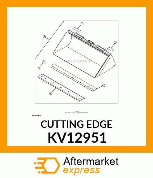 EDGE, CUTTING PAINTED 72 W/HOLES KV12951