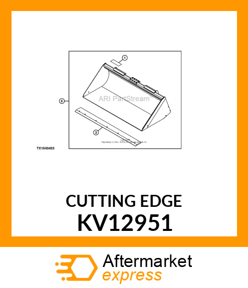 EDGE, CUTTING PAINTED 72 W/HOLES KV12951