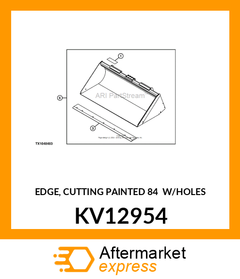 EDGE, CUTTING PAINTED 84 W/HOLES KV12954