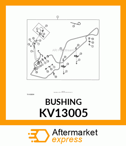 BUSHING, FLANGED, NYLON, M12X12 HAN KV13005