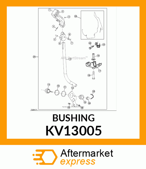 BUSHING, FLANGED, NYLON, M12X12 HAN KV13005