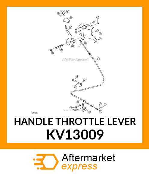 HANDLE THROTTLE LEVER KV13009