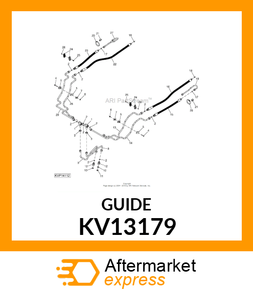 GUIDE, 1/2 LIFT CYLINDER TUBE LIFT KV13179