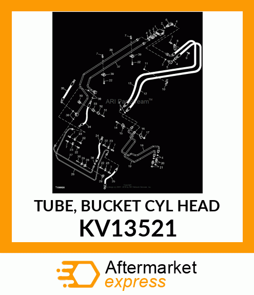 TUBE, BUCKET CYL HEAD KV13521