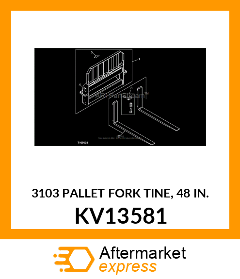 TINE, 48" PALLET FORK TINE ITA CLAS KV13581