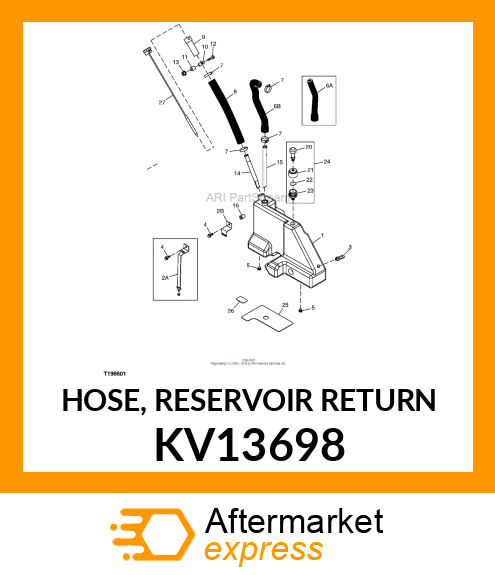 HOSE, RESERVOIR RETURN KV13698
