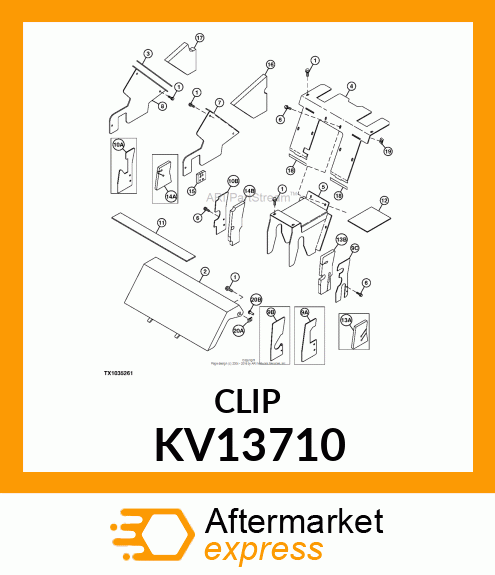 NUT, CLIP KV13710