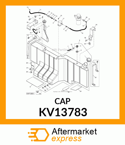 CAP, FUEL DIESEL FUEL 2.5 OD THREAD KV13783