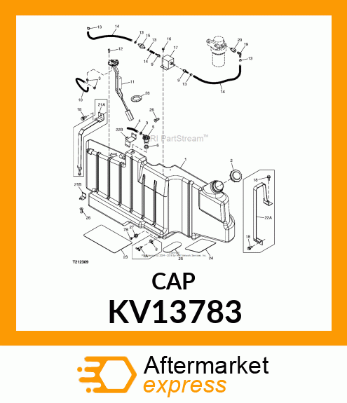 CAP, FUEL DIESEL FUEL 2.5 OD THREAD KV13783