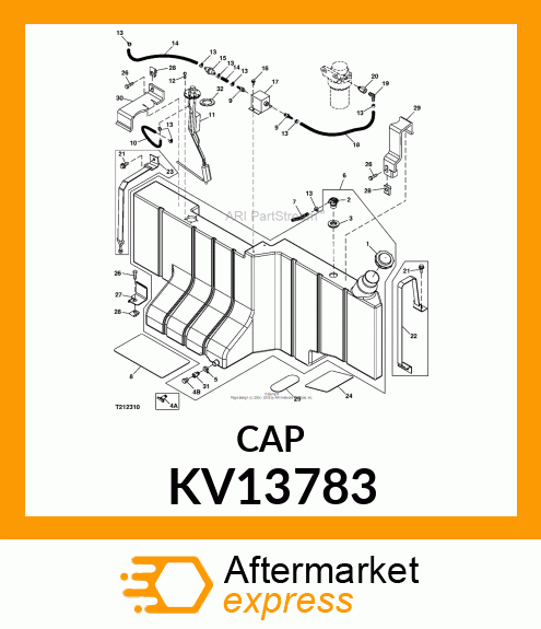 CAP, FUEL DIESEL FUEL 2.5 OD THREAD KV13783