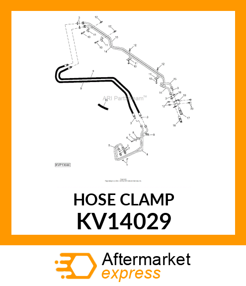 CLAMP, HOSE 5/8 TUBE KV14029