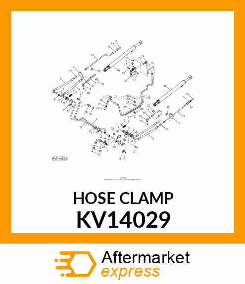 CLAMP, HOSE 5/8 TUBE KV14029