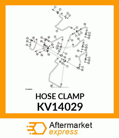 CLAMP, HOSE 5/8 TUBE KV14029