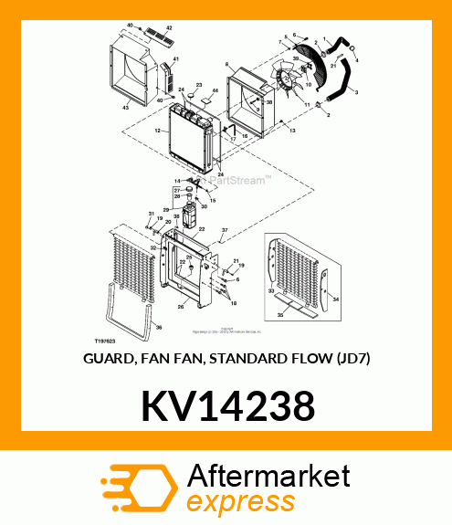 GUARD, FAN FAN, STANDARD FLOW (JD7) KV14238