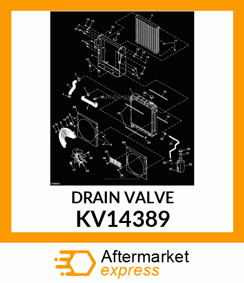 VALVE, DRAIN, RADIATOR KV14389