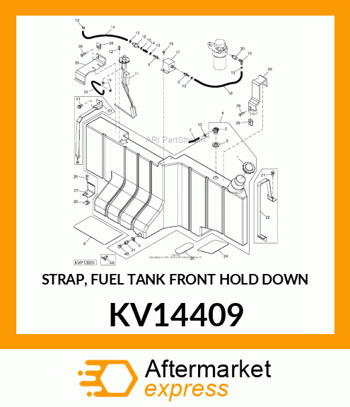 STRAP, FUEL TANK FRONT HOLD DOWN KV14409