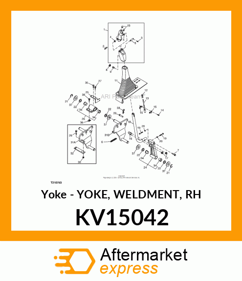 Yoke - YOKE, WELDMENT, RH KV15042