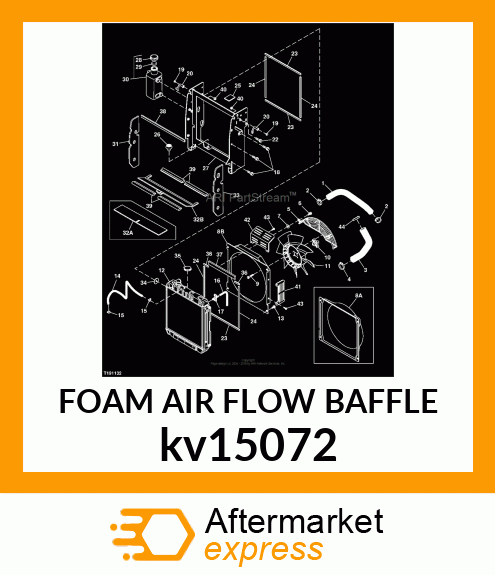 FOAM AIR FLOW BAFFLE kv15072