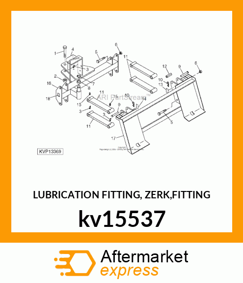 LUBRICATION FITTING, ZERK,FITTING kv15537