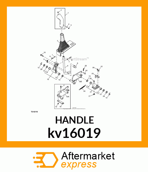 HANDLE, FIXED, LH OVERMOLDED FIXED kv16019