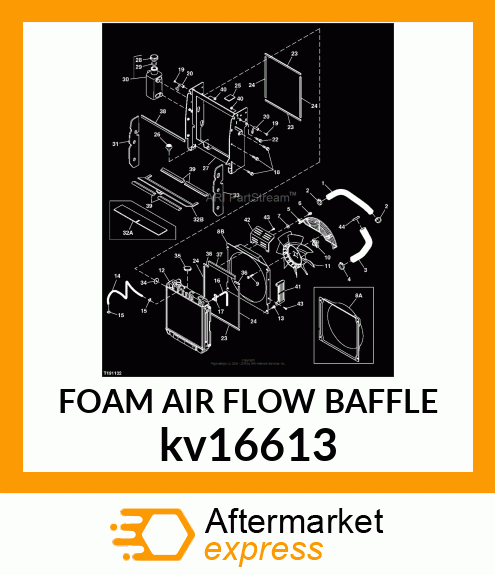 FOAM AIR FLOW BAFFLE kv16613