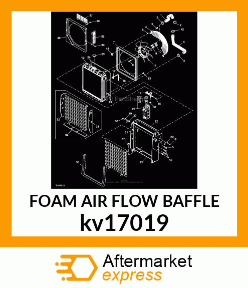 FOAM AIR FLOW BAFFLE kv17019