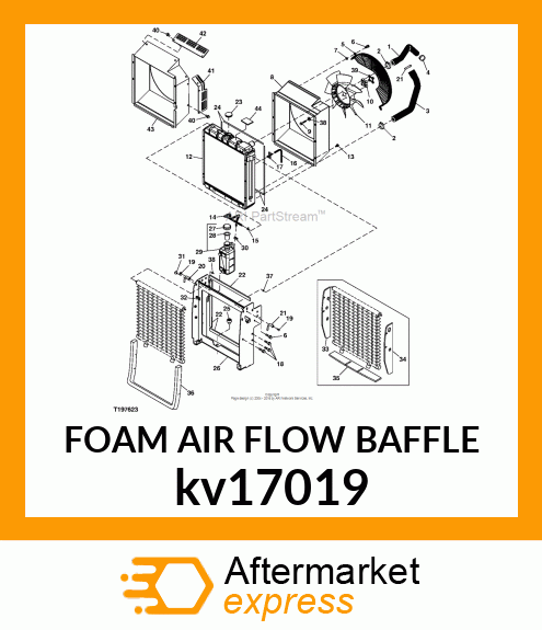 FOAM AIR FLOW BAFFLE kv17019