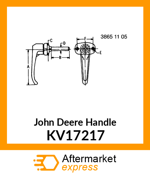 HANDLE OUTER LATCH, CAB/DEMO DOOR KV17217