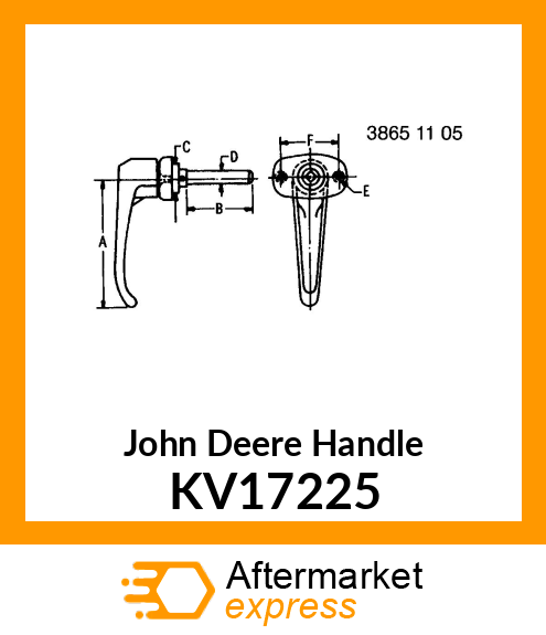 HANDLE, INNER LATCH INNER LATCH, CA KV17225