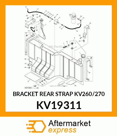 BRACKET REAR STRAP KV260/270 KV19311