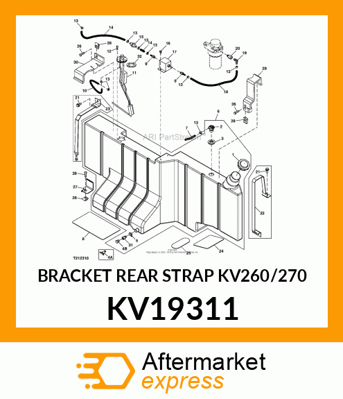 BRACKET REAR STRAP KV260/270 KV19311