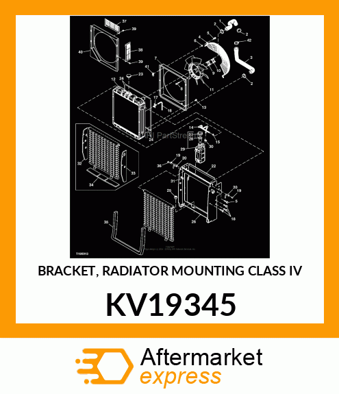 BRACKET, RADIATOR MOUNTING CLASS IV KV19345