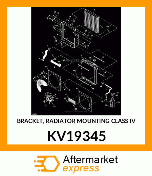 BRACKET, RADIATOR MOUNTING CLASS IV KV19345