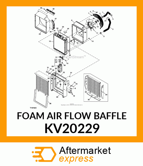 FOAM AIR FLOW BAFFLE KV20229