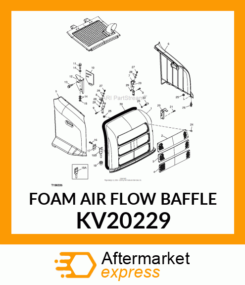 FOAM AIR FLOW BAFFLE KV20229