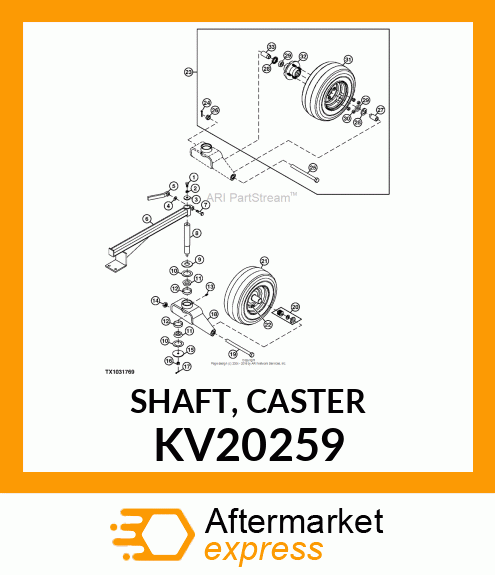 SHAFT, CASTER KV20259