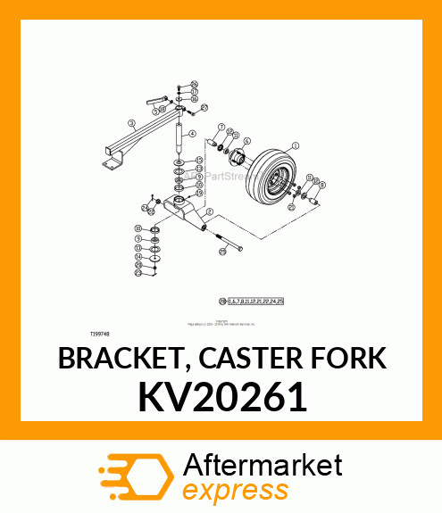 BRACKET, CASTER FORK KV20261