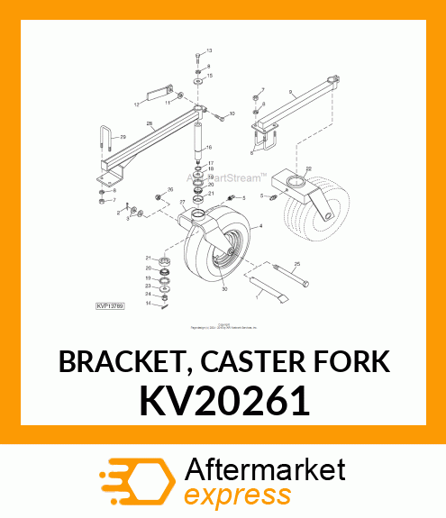 BRACKET, CASTER FORK KV20261