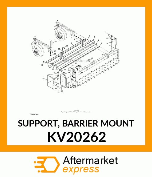 SUPPORT, BARRIER MOUNT KV20262