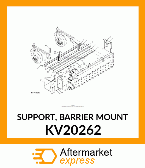 SUPPORT, BARRIER MOUNT KV20262