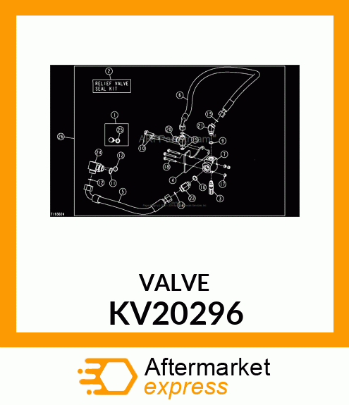 VALVE, RELIEF 3100 PSI KV20296