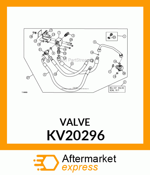 VALVE, RELIEF 3100 PSI KV20296