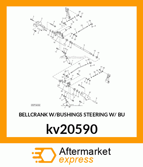 BELLCRANK W/BUSHINGS STEERING W/ BU kv20590