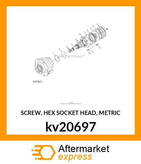 SCREW, HEX SOCKET HEAD, METRIC kv20697