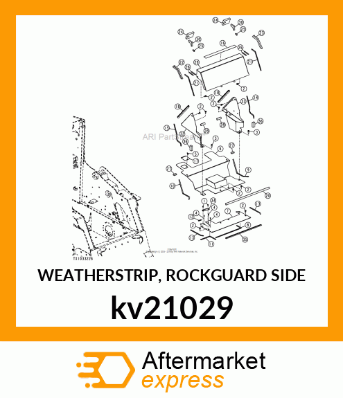 WEATHERSTRIP, ROCKGUARD SIDE kv21029