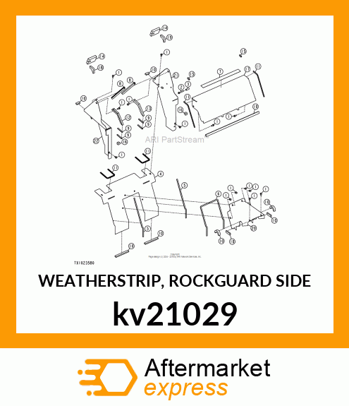 WEATHERSTRIP, ROCKGUARD SIDE kv21029