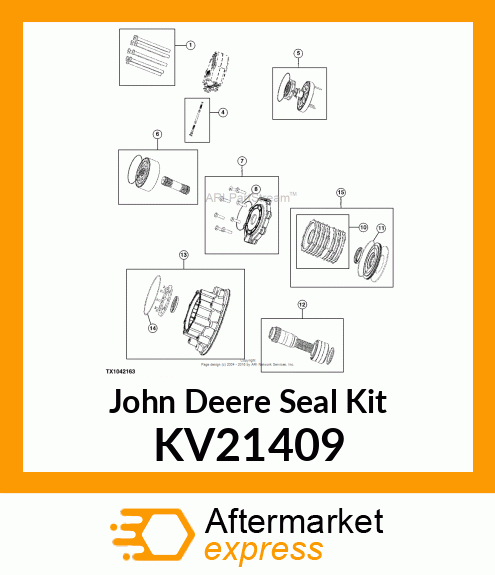 KIT, SEALS BRAKE BACK PR. DISC 7/6 KV21409